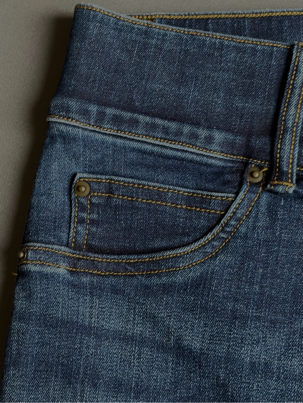 SPANX Men's Slim Jeans in Dark Blue Denim